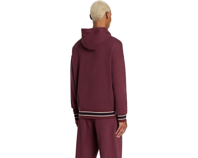Толстовка Collegiate Fleece от Armani Exchange с полосами на рукавах