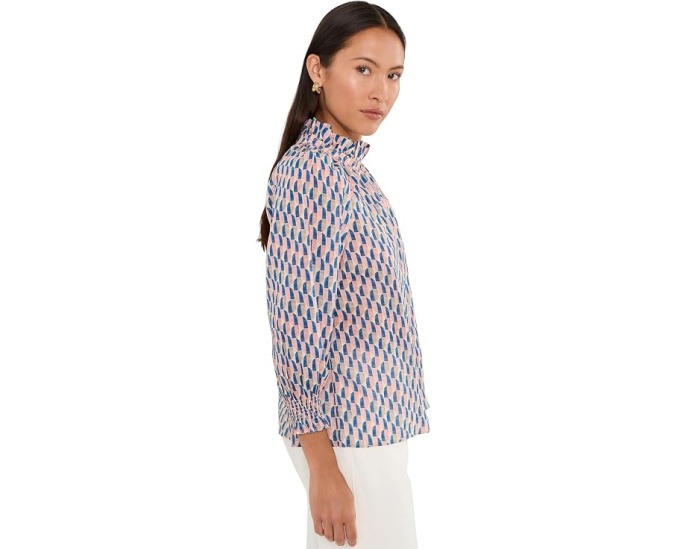 Рубашка NIC+ZOE Petite Sideways Cotton Crinkle с принтом