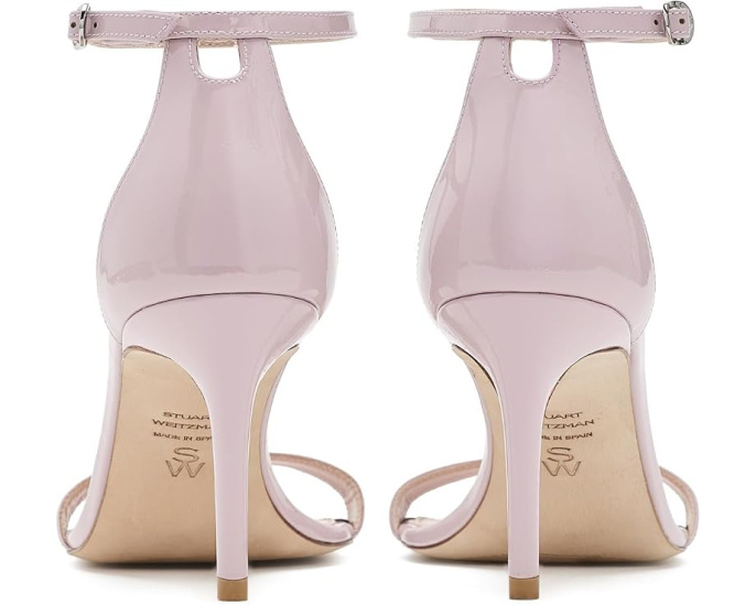 Босоножки Nudist II Sandal 75 на шпильке с глянцевым верхом Stuart Weitzman