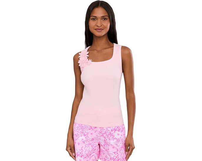 Топ Aricia Knit от Lilly Pulitzer с цветочными аппликациями