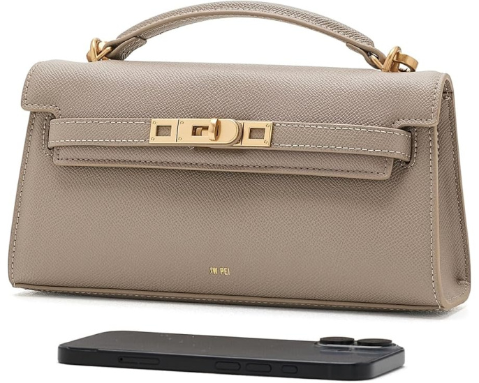 Сумка Noor Top Handle Bag JW PEI с тиснением под крокодила