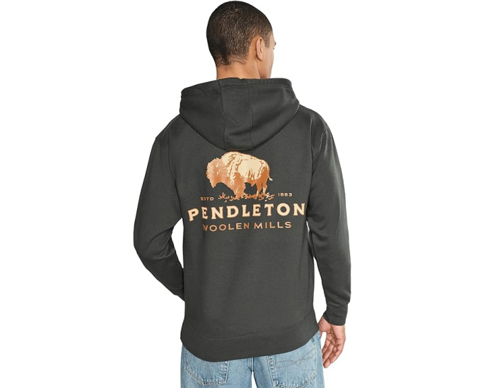 Толстовка Pendleton Vintage Bison с капюшоном и принтом бизона