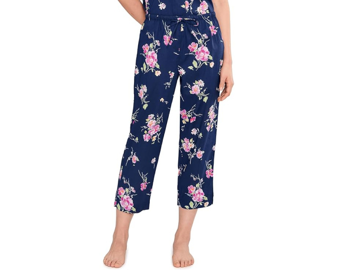 Пижамный комплект Lauren Ralph Lauren с короткими брюками и воротником с лацканами