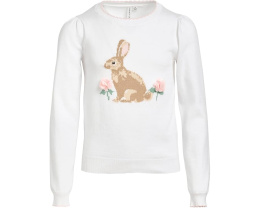 Свитер Bunny Intarsia с объемными цветами и воротником-стойкой