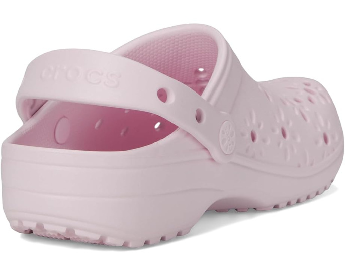 Классические сабо Crocs для детей с цветочным ажурным дизайном