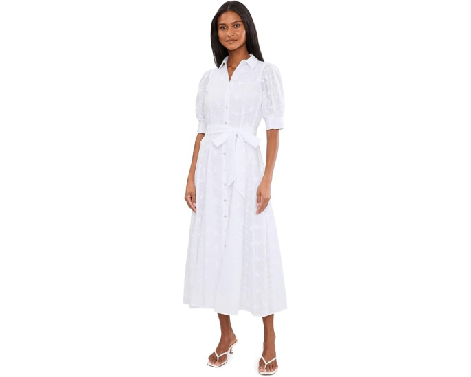 Платье-рубашка миди Larkyn Midi Shirtdress от Lilly Pulitzer с расклешенным подолом