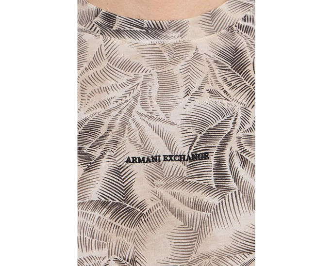 Футболка Armani Exchange с принтом Leaf Allover из хлопка