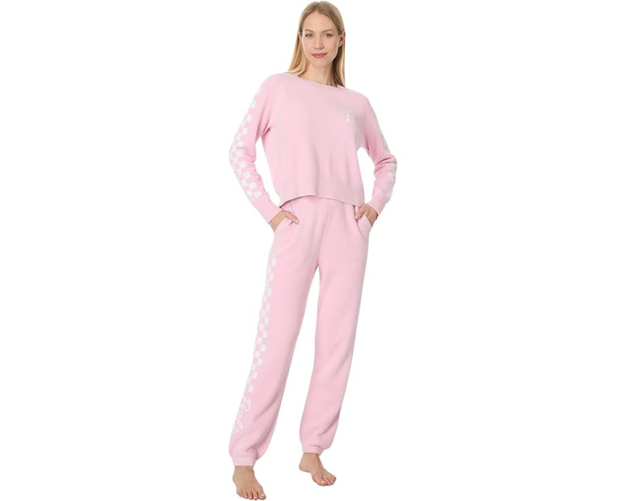 Брюки-джоггеры Barefoot Dreams CozyChic Ultra Lite с клетчатым узором Barbie