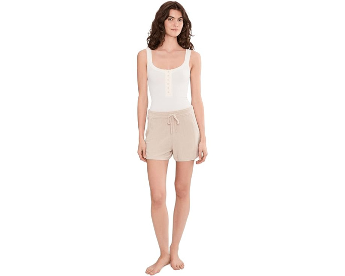 Barefoot Dreams Шорты CozyChic Ultra Lite с канатной полоской