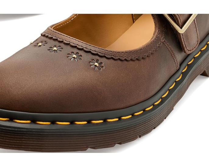 Туфли Dr. Martens Mary Jane Flower с рельефным цветочным узором