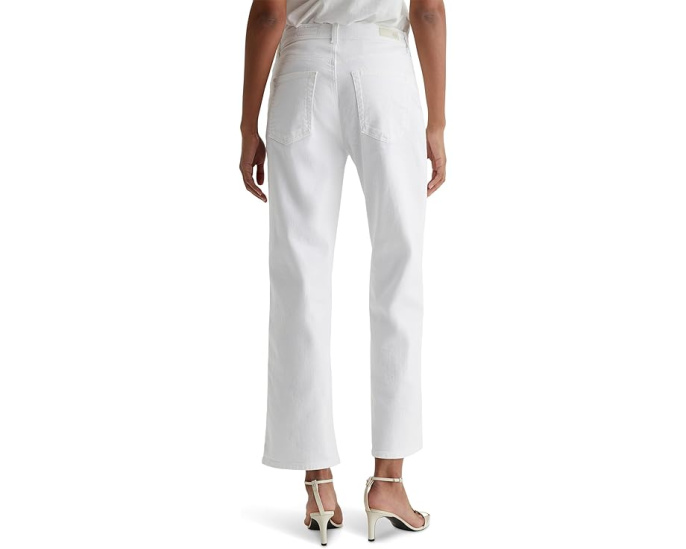 Джинсы AG Jeans Brinley Mid-Rise Straight Crop Gallery White прямого кроя