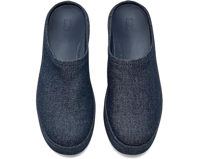 Мюли FitFlop Platfforms Denim на каблуке с клиновидной подошвой
