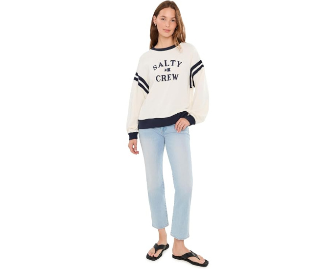 Толстовка Salty Crew Maritime Crew Off White с принтом