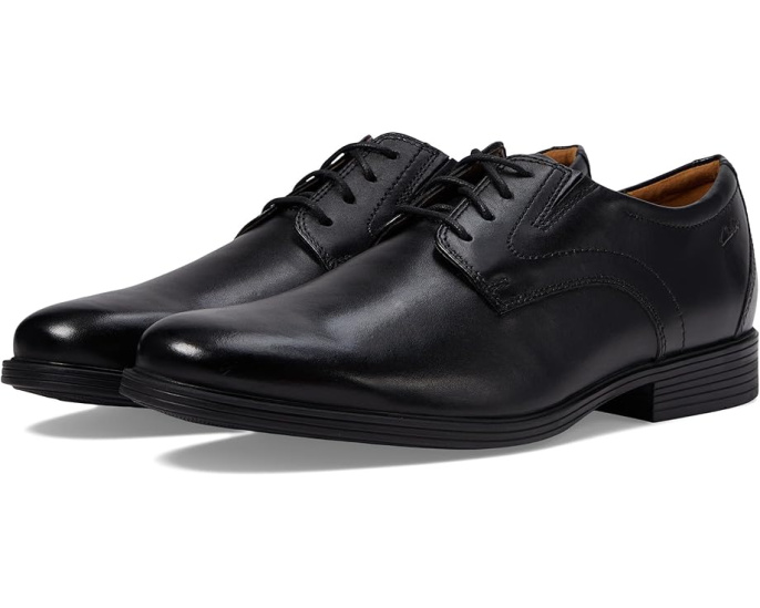 Clarks Оксфорды Whiddon Plain из натуральной кожи с круглым носком