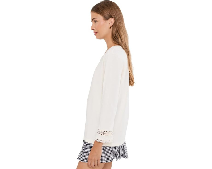 Топ Lilly Pulitzer Clairmont с кружевными рукавами 3/4