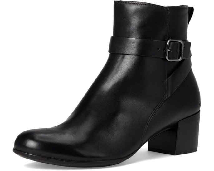 Ботильоны ECCO Dress Classic на каблуке 35 мм с пряжкой и эффектом змеиной кожи