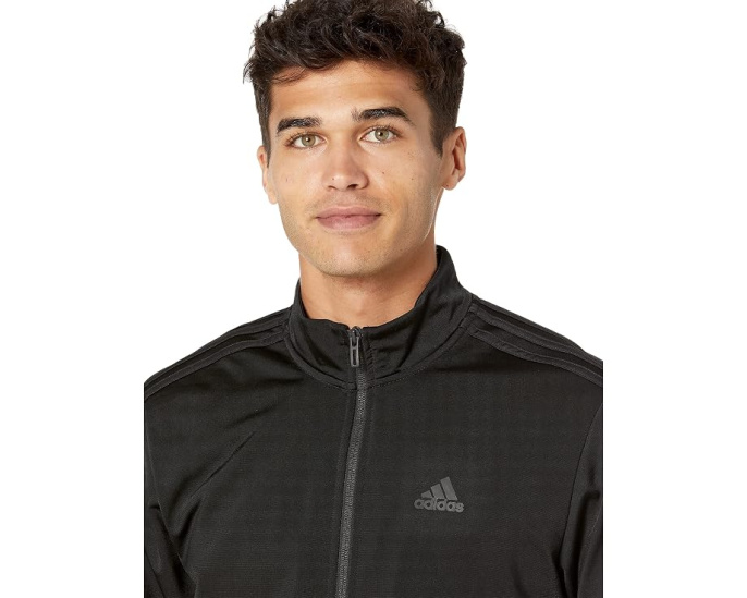 Трикотажная куртка Adidas Essentials 3-Stripes Tricot Track Jacket с полной застежкой