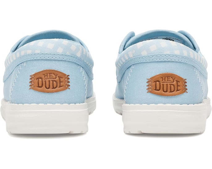 Слипоны Hey Dude Wendy Cru Gingham с клетчатым принтом