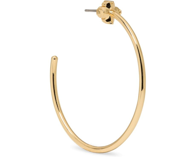 Серьги-кольца Kate Spade New York Spade Flower с цирконием и цветочным мотивом