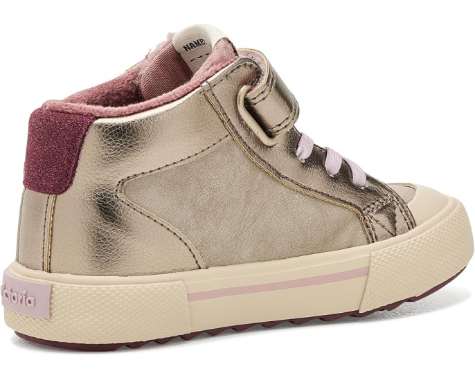 Кроссовки victoria Kids Tribu Matallic высокие с блестящим верхом