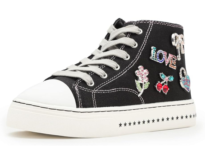 Детские кроссовки Steve Madden Kids Joycee на платформе с нашивками