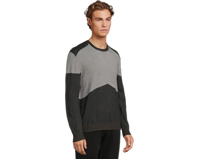 Свитер Armani Exchange из шерстяной смеси с цветными блоками