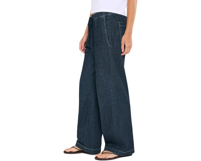 Органические хлопковые брюки Eileen Fisher Indigo прямого кроя