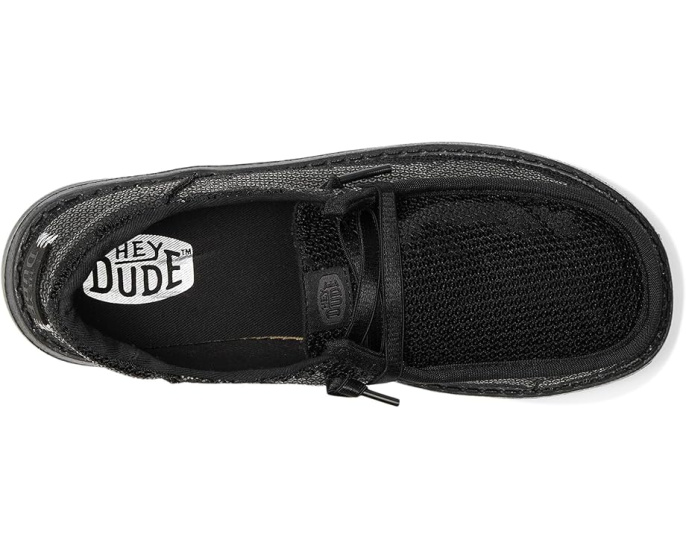Детские слипоны Hey Dude Kids Wendy Funk Mono Sequin с пайетками и эластичными шнурками
