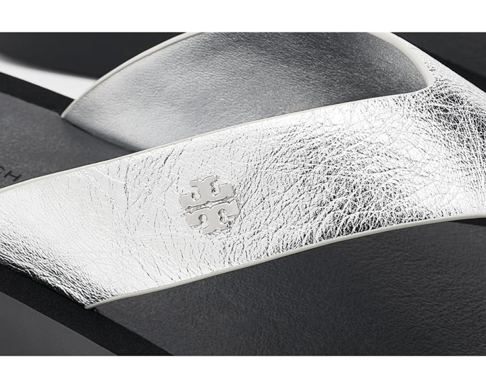 Кожаные шлепанцы Leather Platform Flip Flop от Tory Burch на платформе