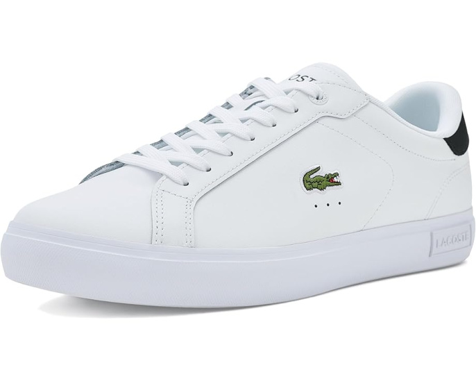 Кроссовки Lacoste Powercourt из кожи с вышитым крокодилом