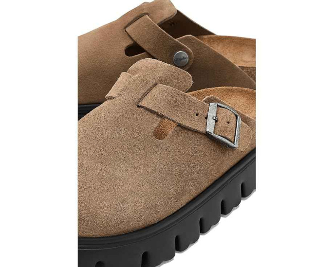 Birkenstock Boston сабо из замши Chunky с платформой