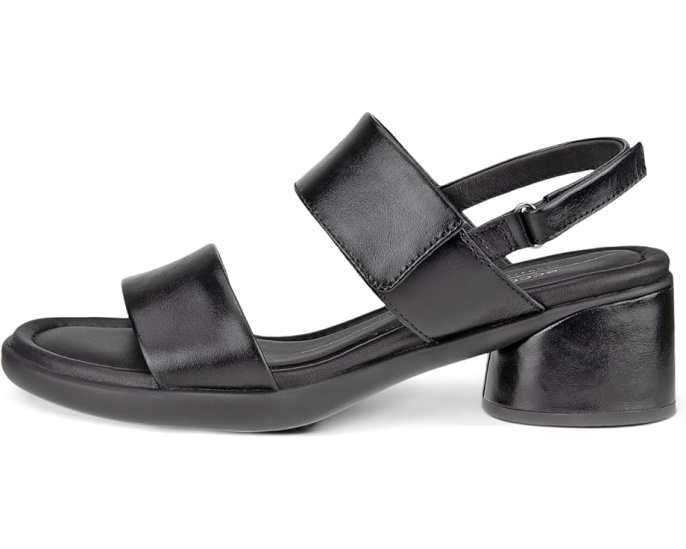 ECCO Босоножки Sculpted 35 Luxe Strap с открытым носком и каблуком-столбиком черные