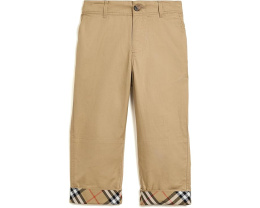 Burberry Kids брюки Sheldon Check с манжетами, повседневные