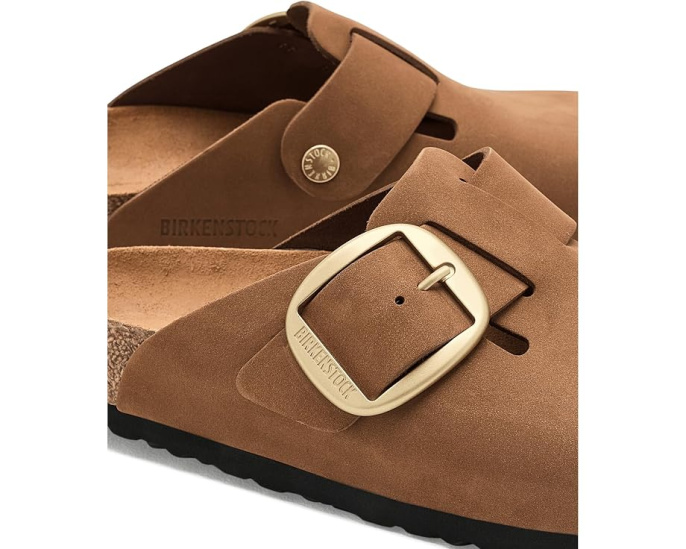 Birkenstock Boston сабо с крупной пряжкой Tonal из нубука