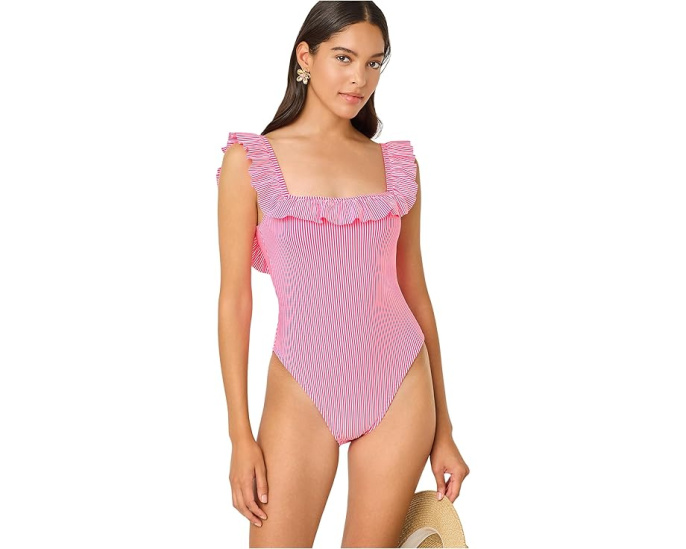 Цельный купальник Aemma с рюшами от Lilly Pulitzer