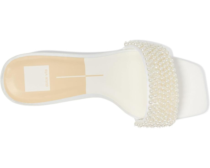 Dolce Vita Rexa Pearl босоножки из атласа с жемчужным декором