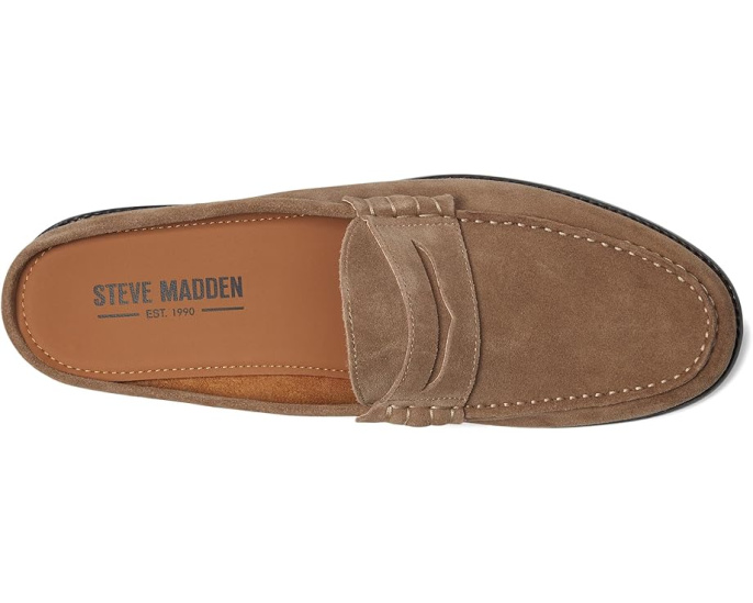 Тапочки-мокасины Steve Madden Abott из кожи с декоративным швом