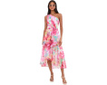 Платье принтованное с асимметричным подолом Adrianna Papell Printed High-Low