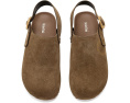 Сабо Toni Suede Clogs от Amie Rafa на танкетке серо-коричневые