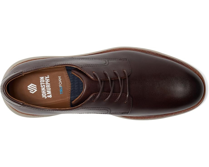 Johnston & Murphy туфли Larkin Plain Toe из итальянской кожи с амортизацией TRUFOAM