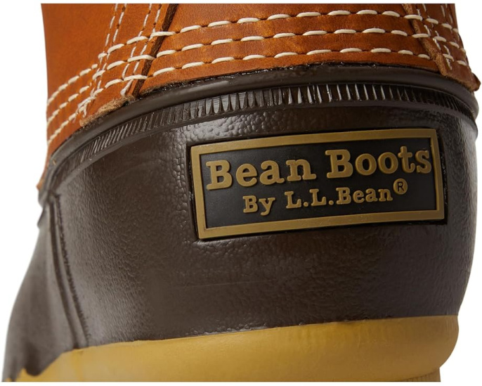 Водонепроницаемые ботинки L.L.Bean Bean Boot 8 из цельной кожи с цепным протектором