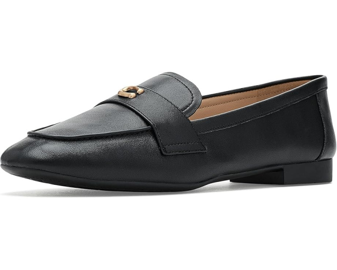 Лоферы COACH Sculpted C Leather Loafers с кожаным верхом