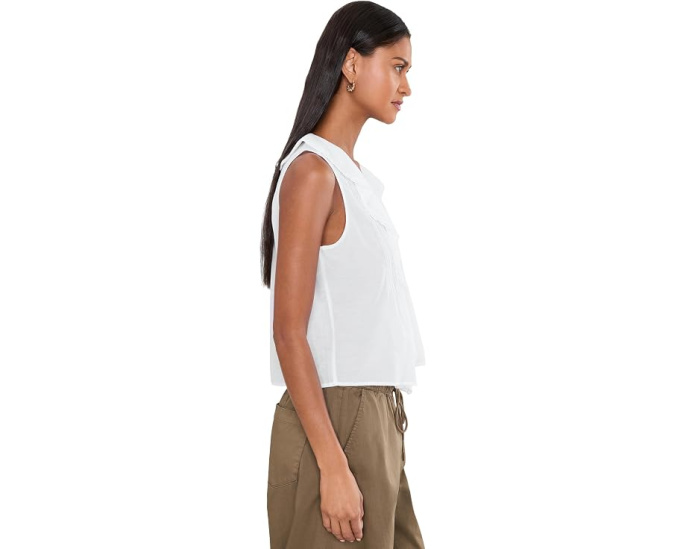 Madewell топ Bridget с V-образным вырезом и рюшами