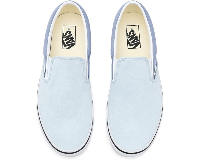 Кеды Vans Classic Slip-On Checkerboard на низком профиле с эластичными вставками