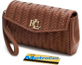 Плетеный кожаный кросс-боди кошелек Lauren Ralph Lauren Tanner