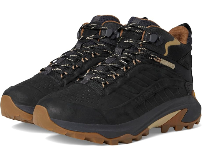 Ботинки Merrell Moab Speed 2 Leather Mid Waterproof с технологией FlexPlate и подошвой Vibram