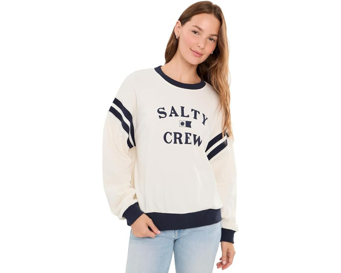 Толстовка Salty Crew Maritime Crew Off White с принтом