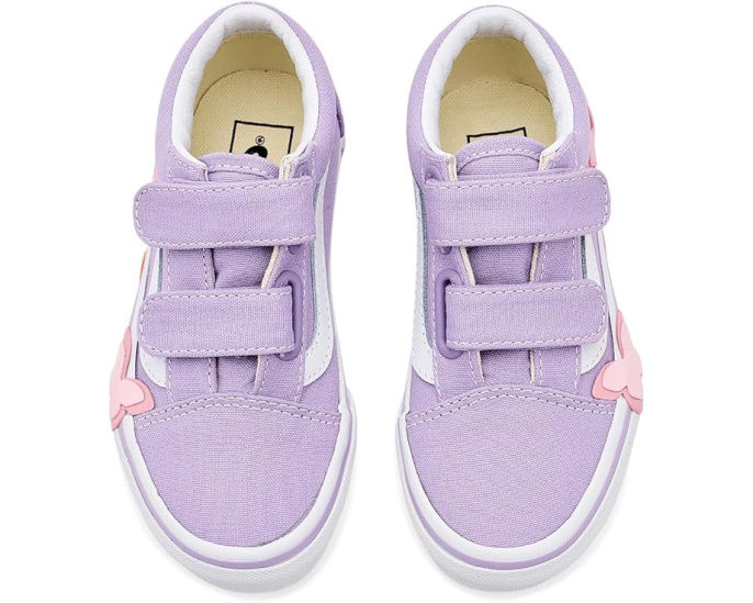Детские кеды Vans Kids Old Skool V Butterfly на липучке с бабочкой