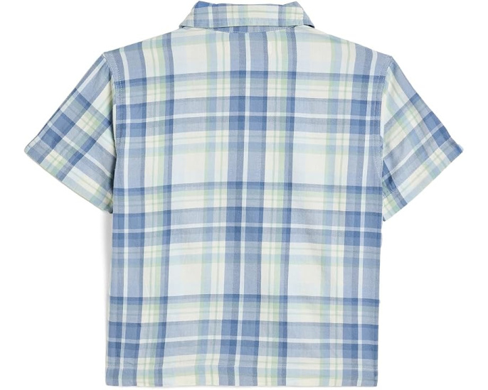 Повседневная клетчатая рубашка Boxy Woven abercrombie kids для детей