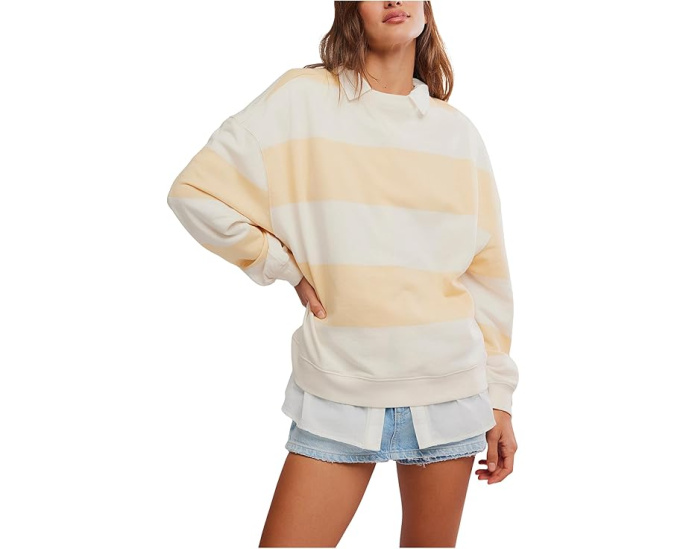 Свитер Free People We The Free Classic Striped Oversized Crew Neck оверсайз в полоску